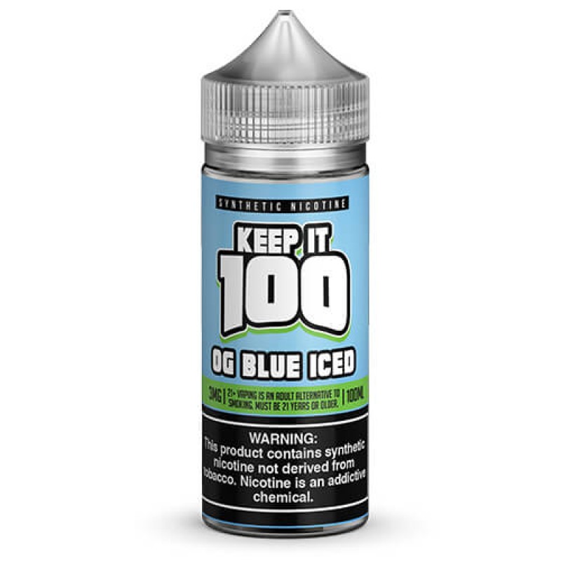 Keep It 100 Synthetic E-juice - OG Blue Iced