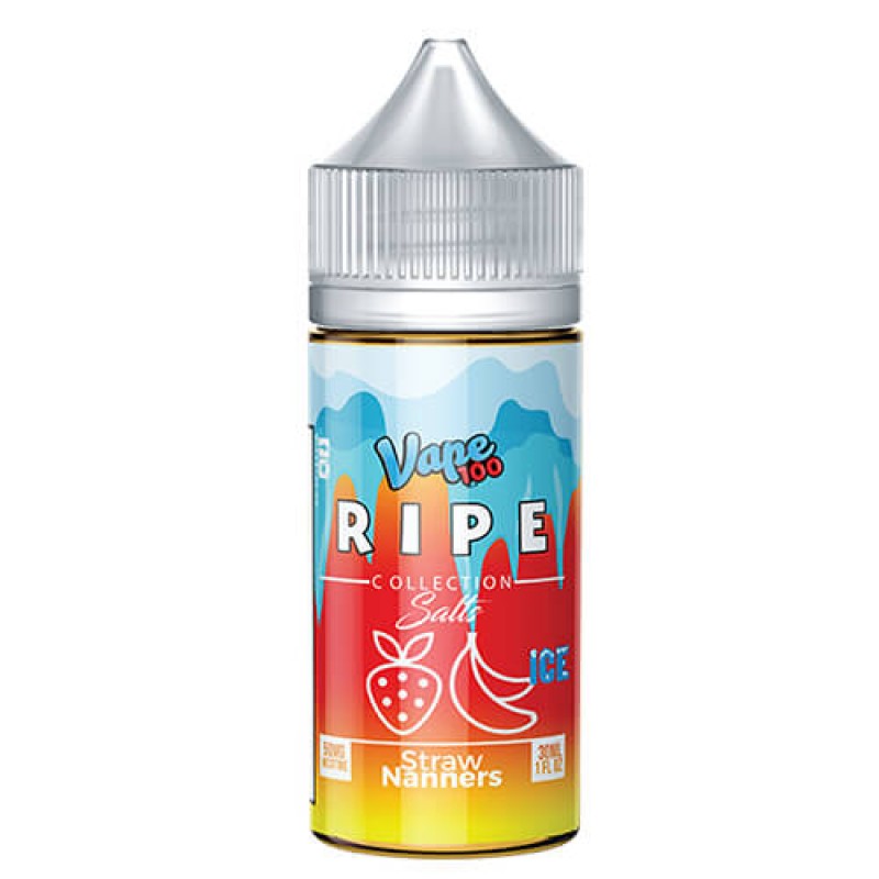 Ripe Collection on Ice by Vape 100 Nic Salts - Straw Nanners on Ice