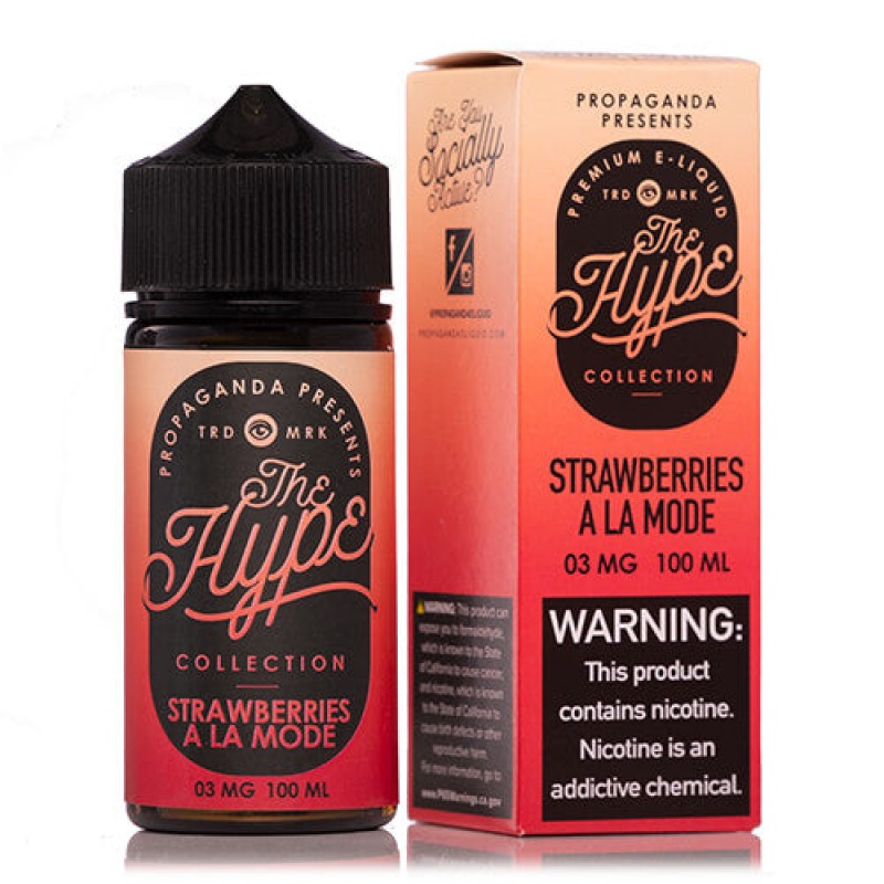 Propaganda Tobacco-Free Hype Collection - Strawberries A' La Mode