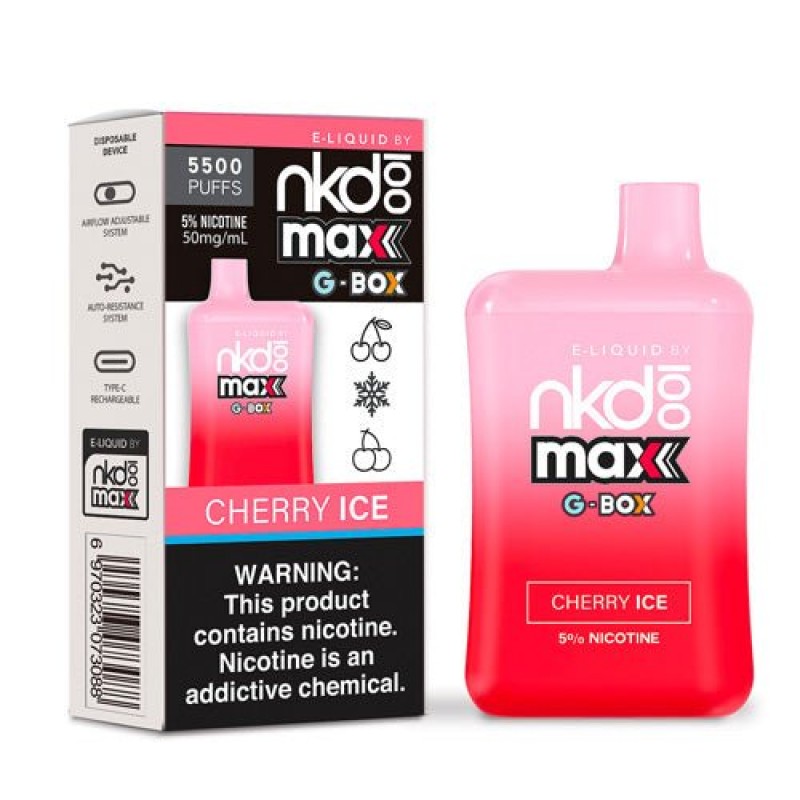 Naked 100 Max G-Box Cherry Ice Disposable Vape Pen