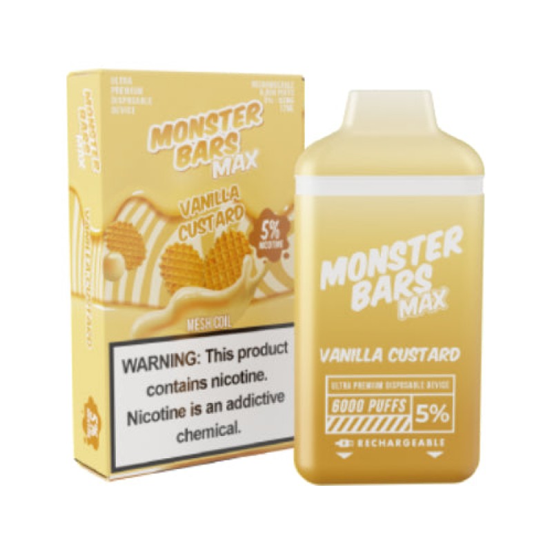 Monster Bars MAX - 6000 - Vanilla Custard