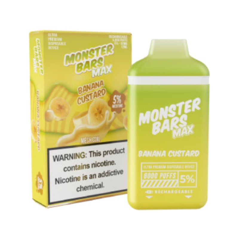 Monster Bars MAX - 6000 - Banana Custard