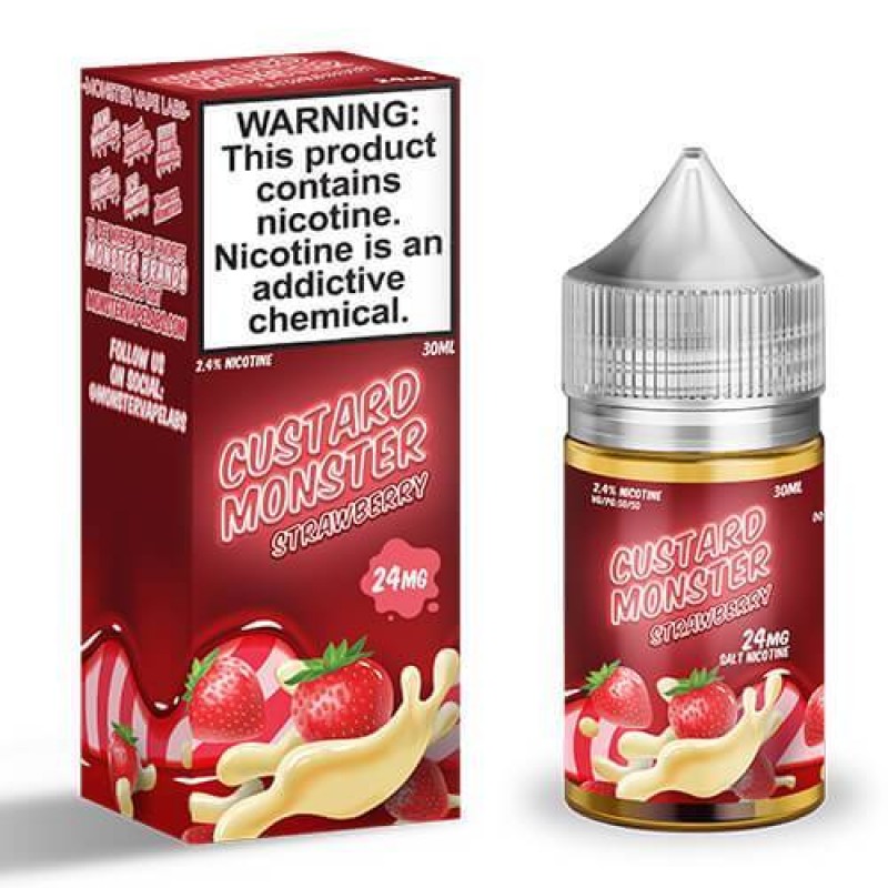 Custard Monster Synthetic Salt - Strawberry