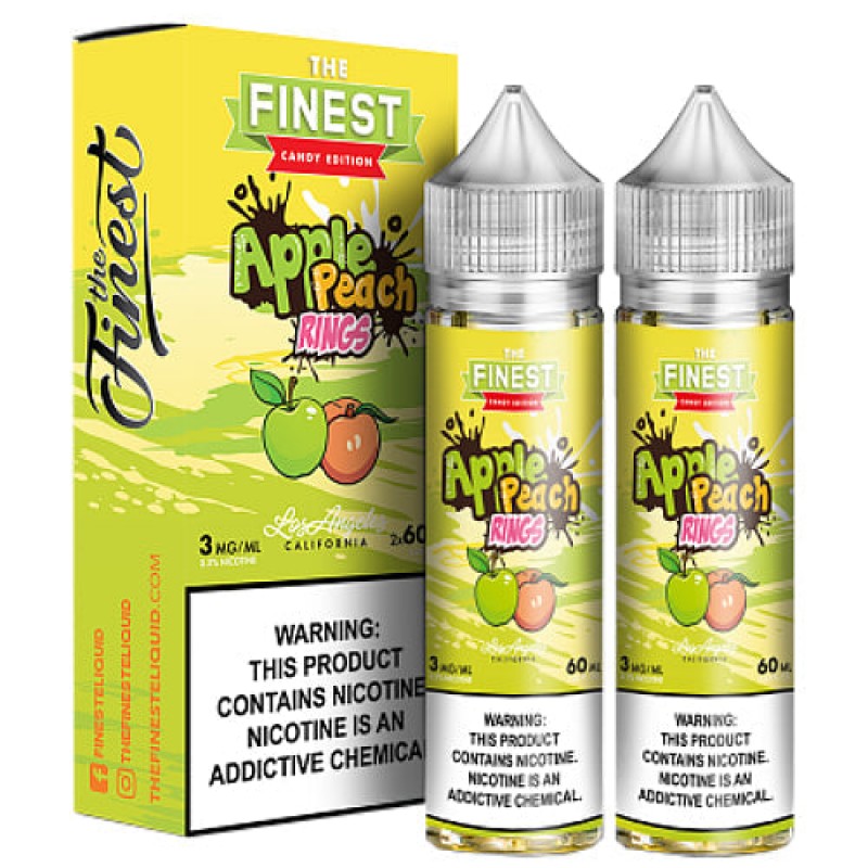 The Finest E-Liquid Synthetic - Apple Peach Sour Rings Menthol